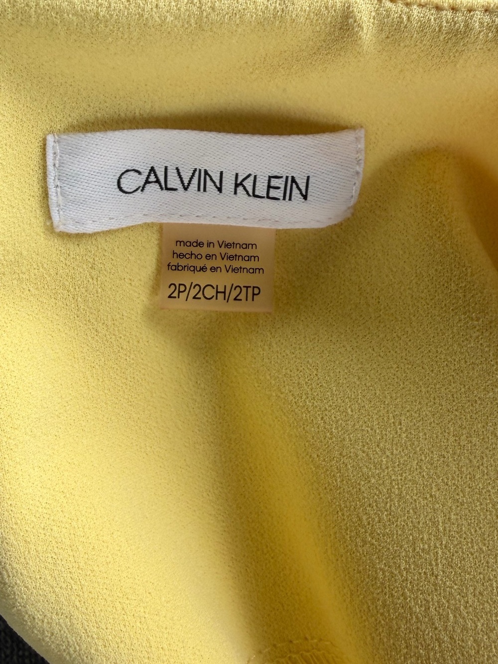 Calvin Klein Yellow Ruffle Wrap Dress - Picture 13 of 14